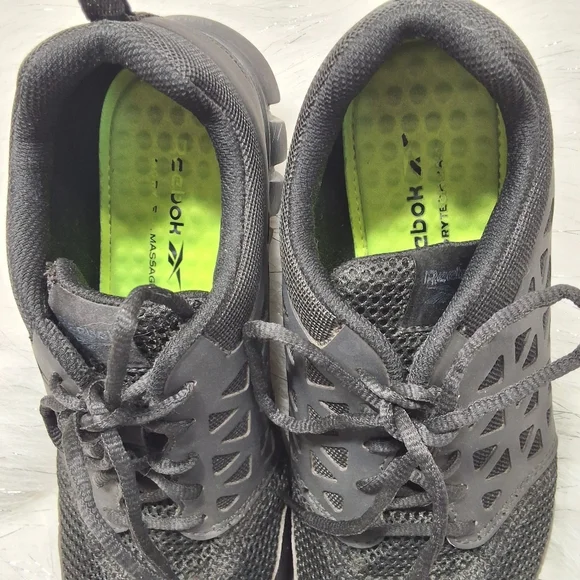 Reebok Men's sublime cushion Atletic work sneakers shoes black size 10 /